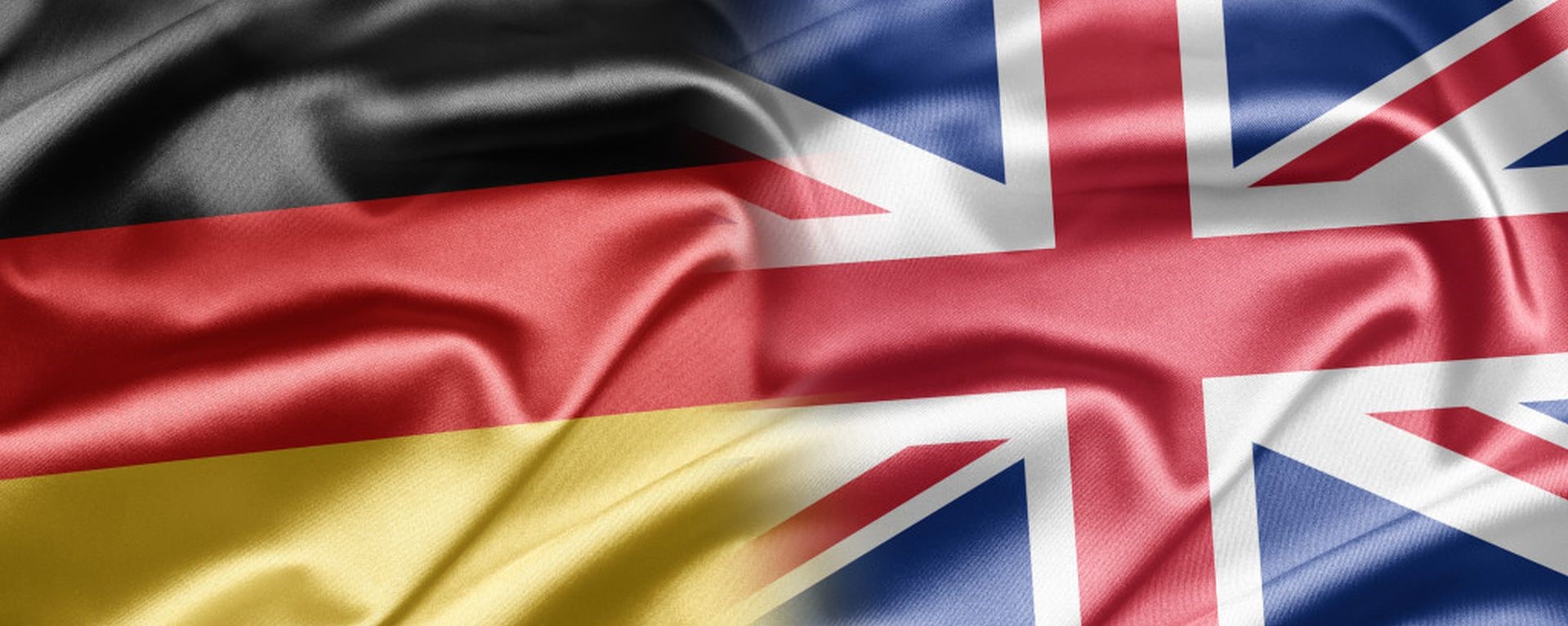 Английский и немецкий флаги вместе